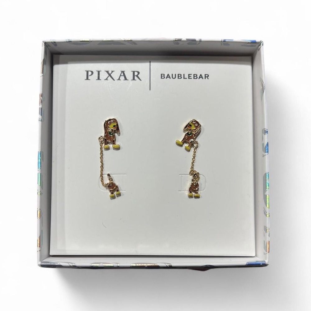 Disney Pixar Toy Story BaubleBar Earrings NWT Gold Brown Collectible Jewelry